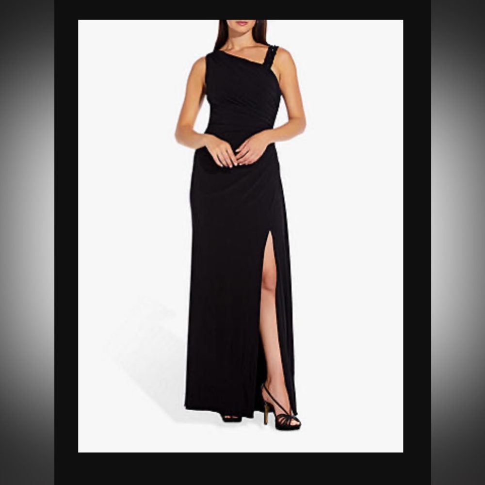 Adrianna Papell Black Gown Size 2